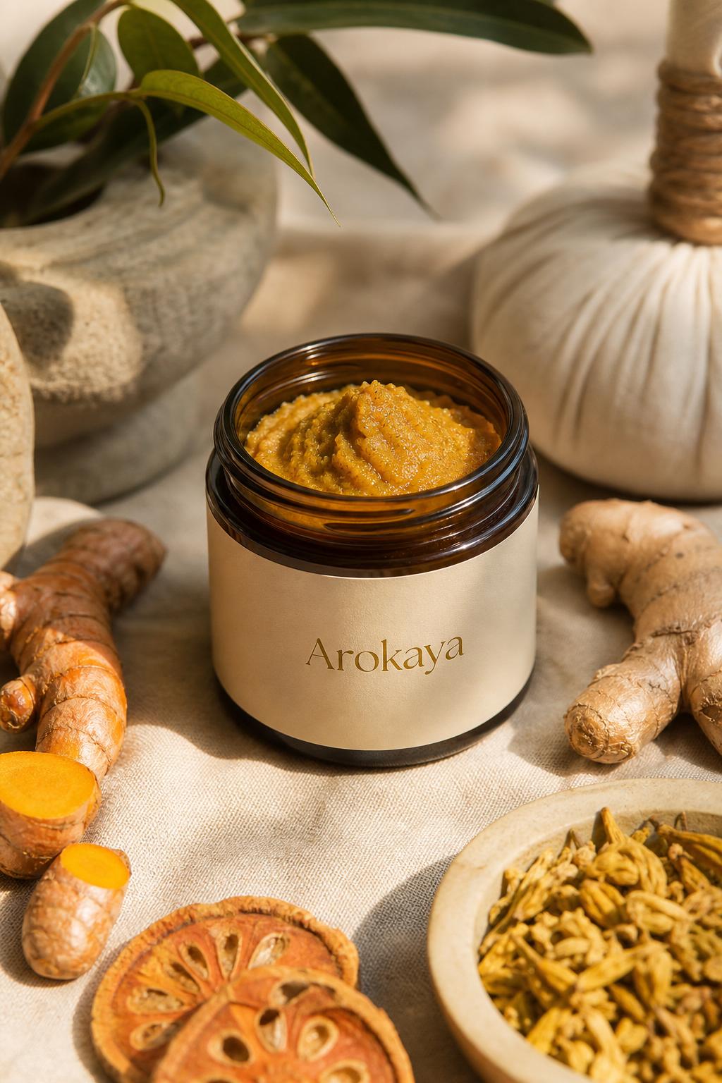Arokaya Herbal Scrub jar